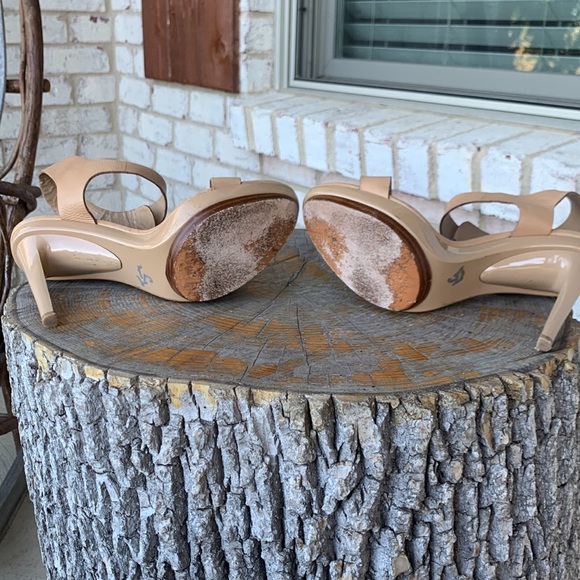 Badgley Mischka Mark and James nude heel SZ 9 - Picture 5 of 7